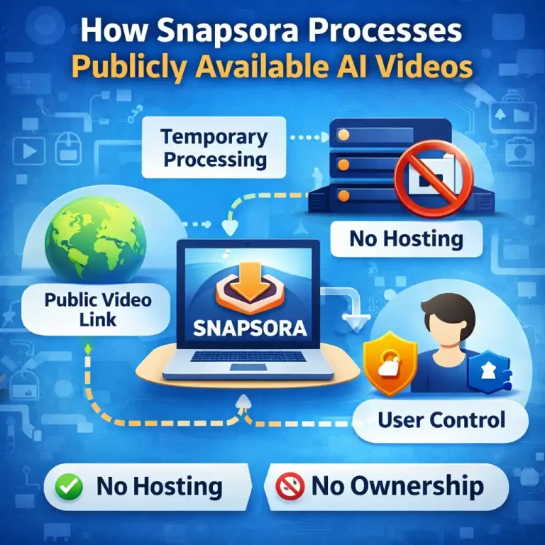 How Snapsora Processes Publicly Available AI Videos