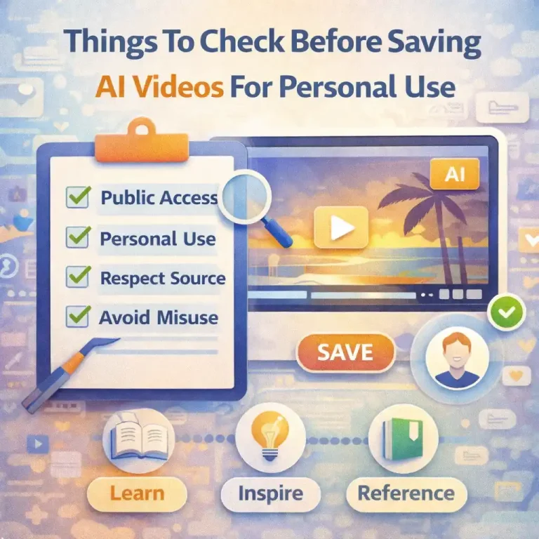 Things To Check Before Saving AI Videos For Personal Use