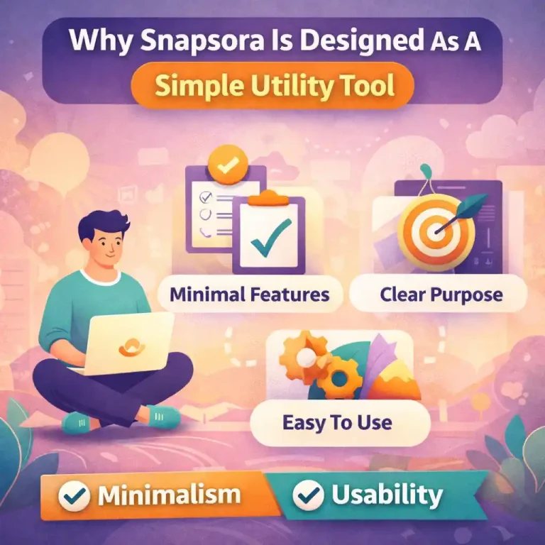 Why Snapsora Is Designed As A Simple Utility Tool